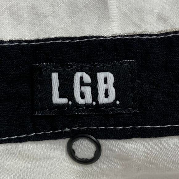 L.G.B Size S Cream Black Polyester Blend Distressed Mini Shirt Dress - Picture 6 of 8